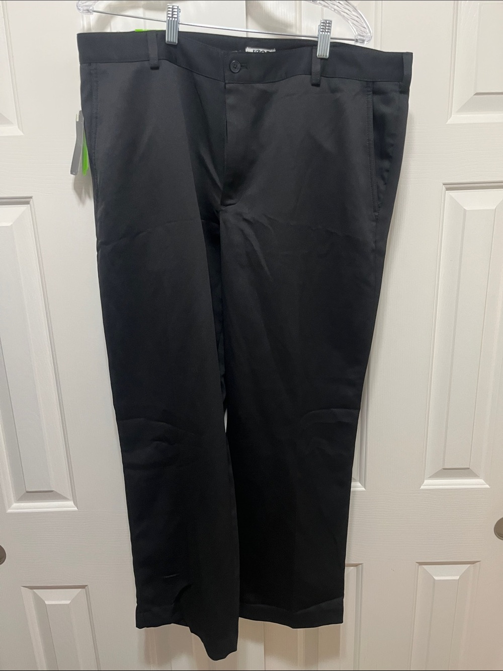 Izod Men's Black Dress Pants - Straight Leg